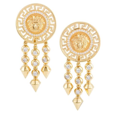 versace tassel earrings|versace earrings with diamonds.